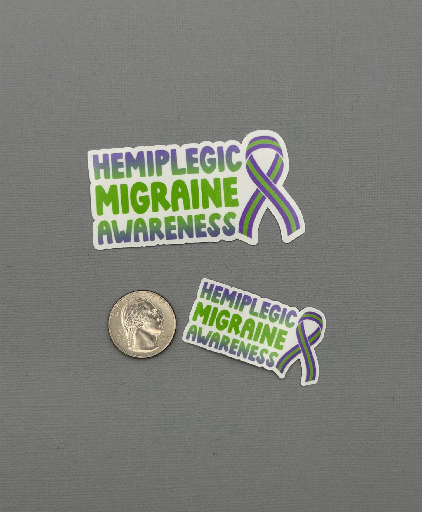 Hemiplegic Migraine Awareness with Ribbon Sticker or Magnet