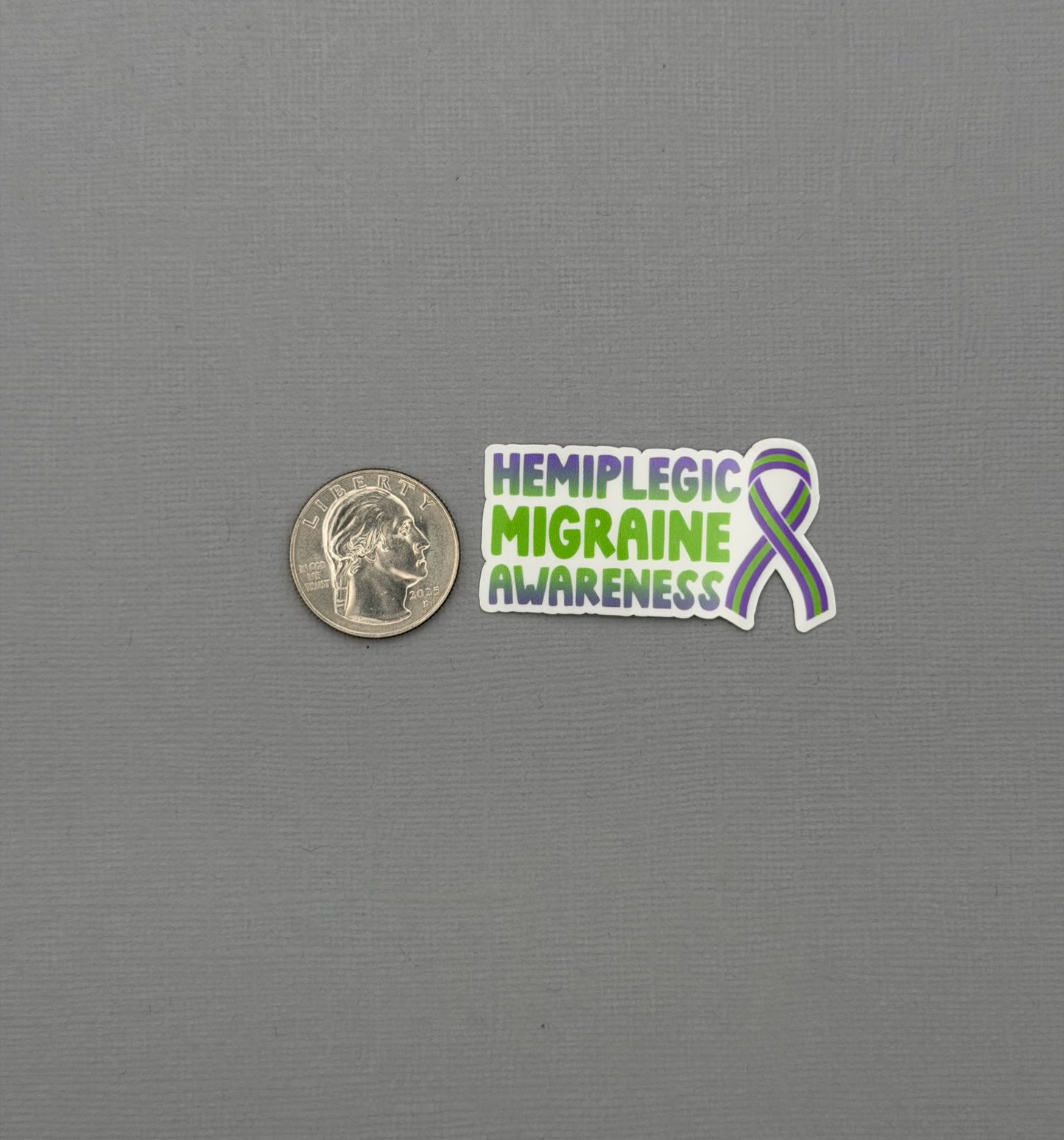 Hemiplegic Migraine Awareness with Ribbon Sticker or Magnet