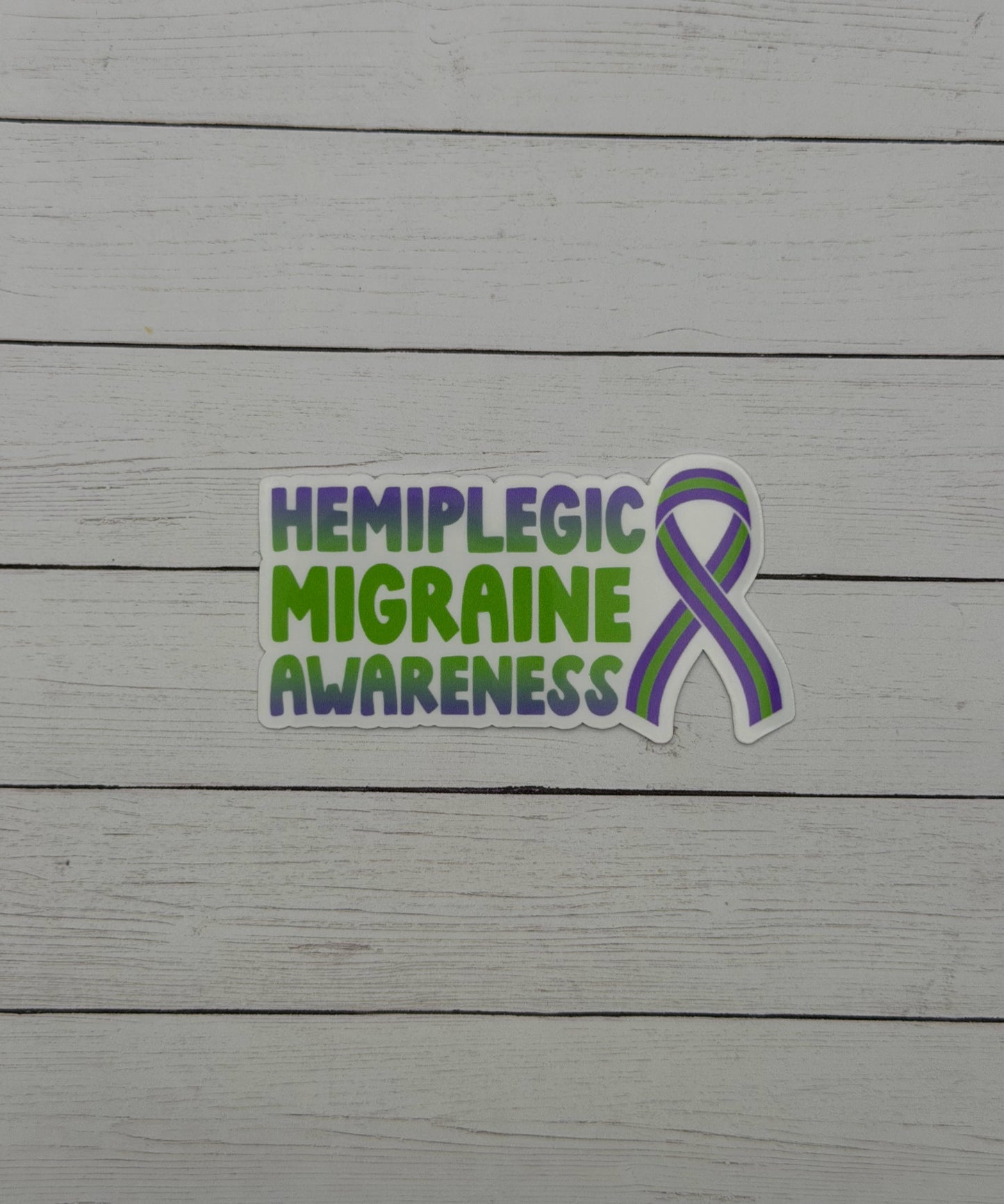 Hemiplegic Migraine Awareness with Ribbon Sticker or Magnet