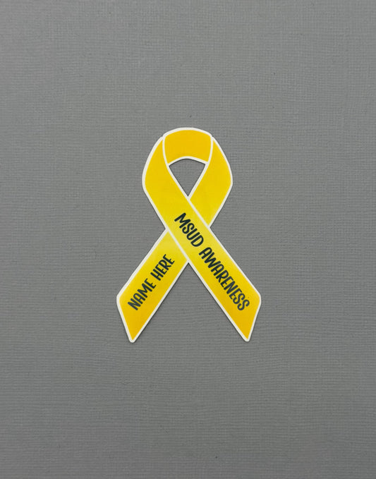 MSUD Awareness Custom Ribbon Sticker or Magnet | Maple Syrup Urine Disease