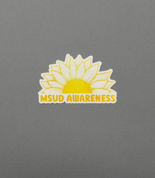 MSUD Awareness Sunflower Sticker or Magnet | Maple Syrup Urine Disease