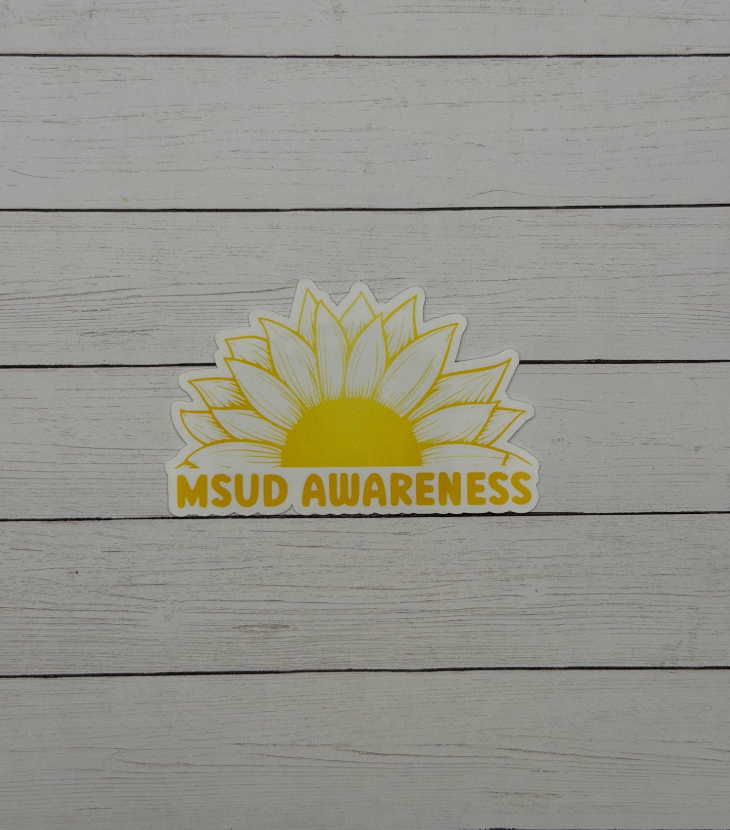 MSUD Awareness Sunflower Sticker or Magnet | Maple Syrup Urine Disease