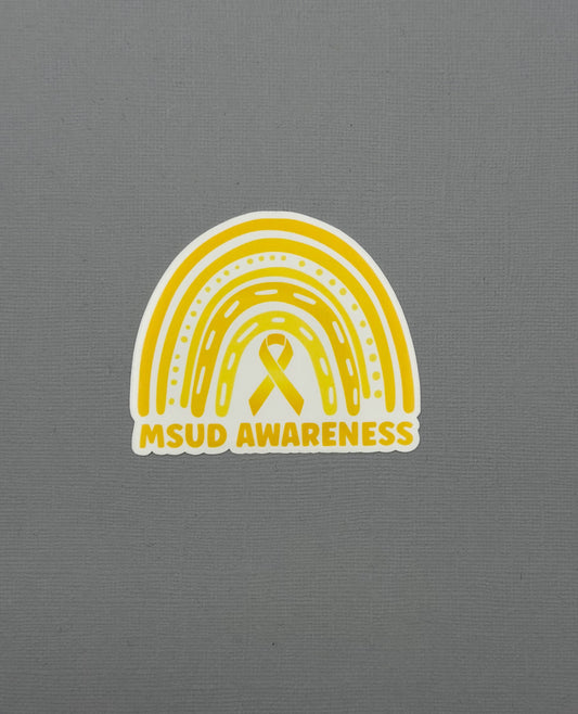 MSUD Awareness Rainbow Sticker or Magnet | Maple Syrup Urine Disease