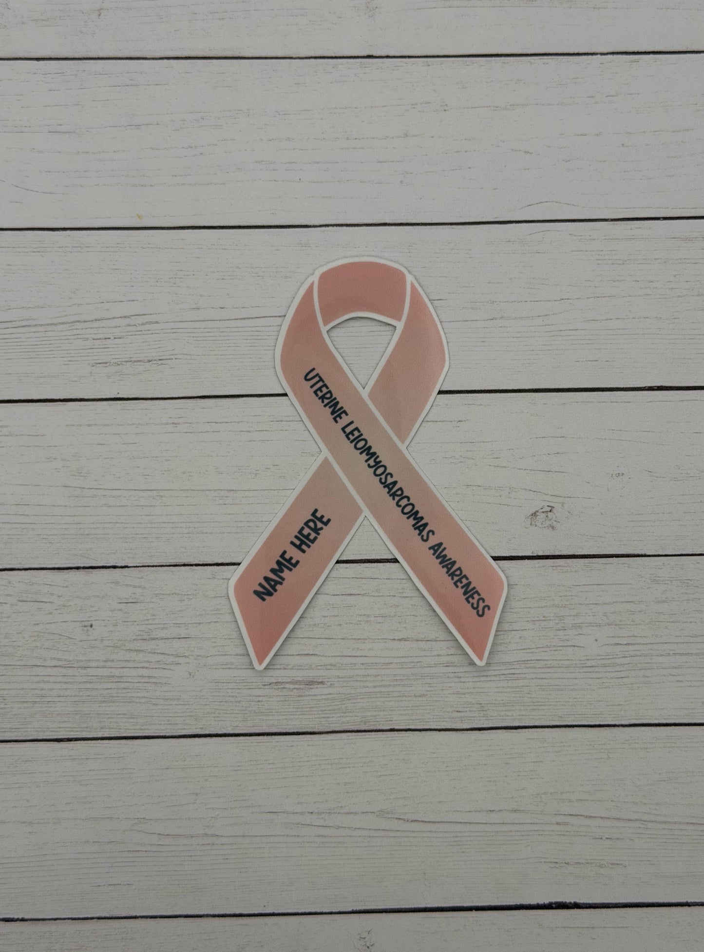Uterine Leiomyosarcomas Awareness Custom Ribbon Sticker or Magnet