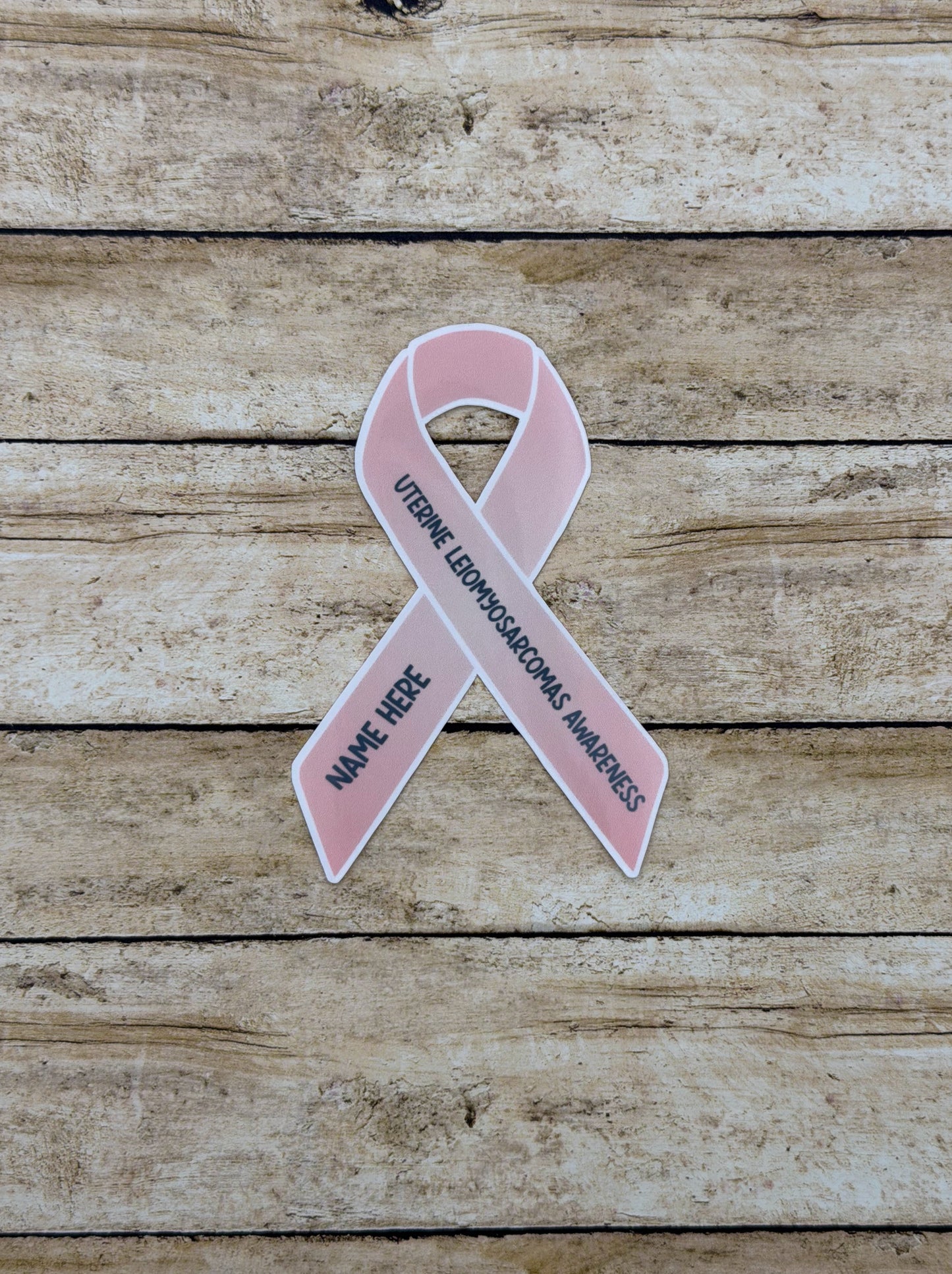 Uterine Leiomyosarcomas Awareness Custom Ribbon Sticker or Magnet