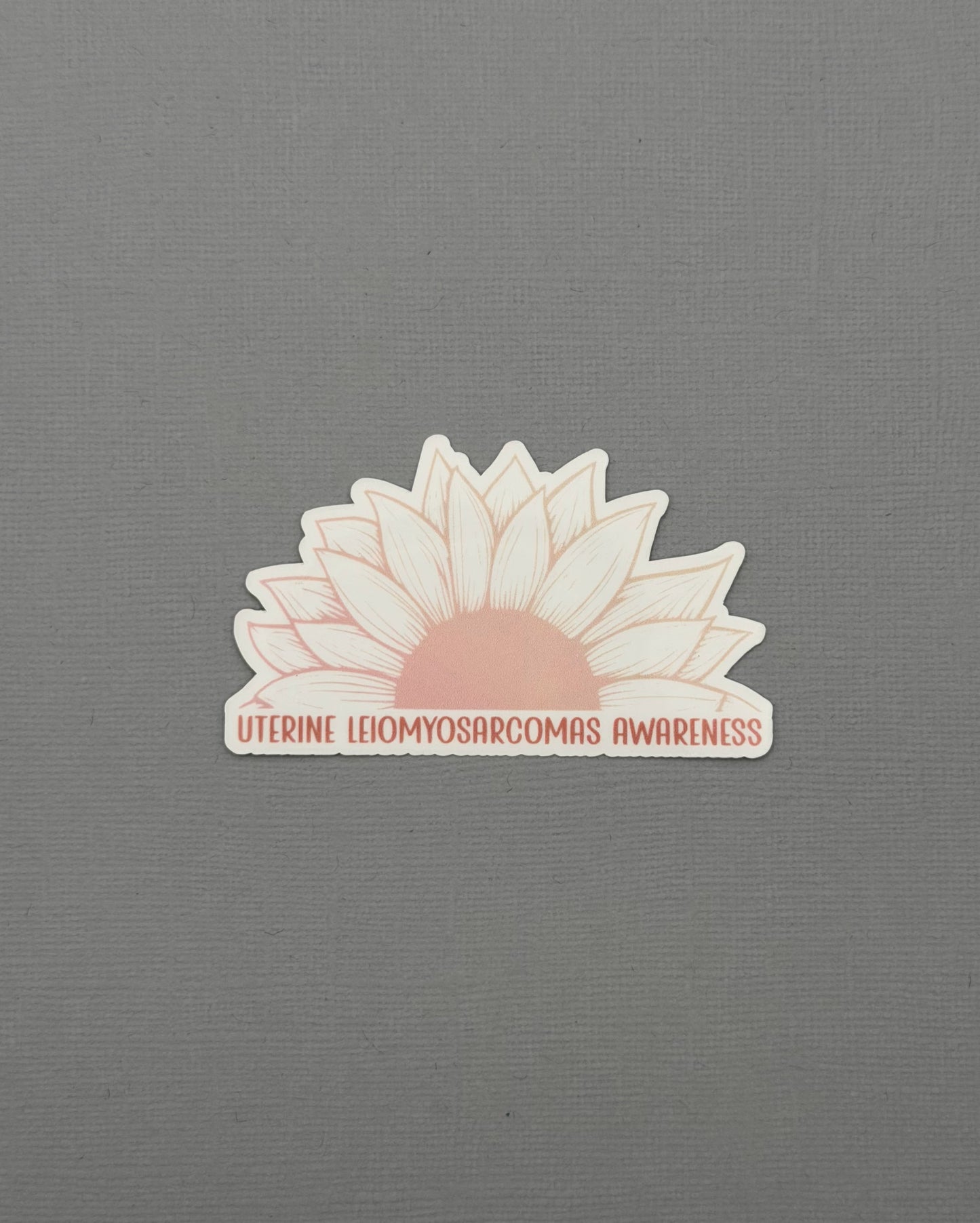 Uterine Leiomyosarcomas Awareness Sunflower Sticker or Magnet