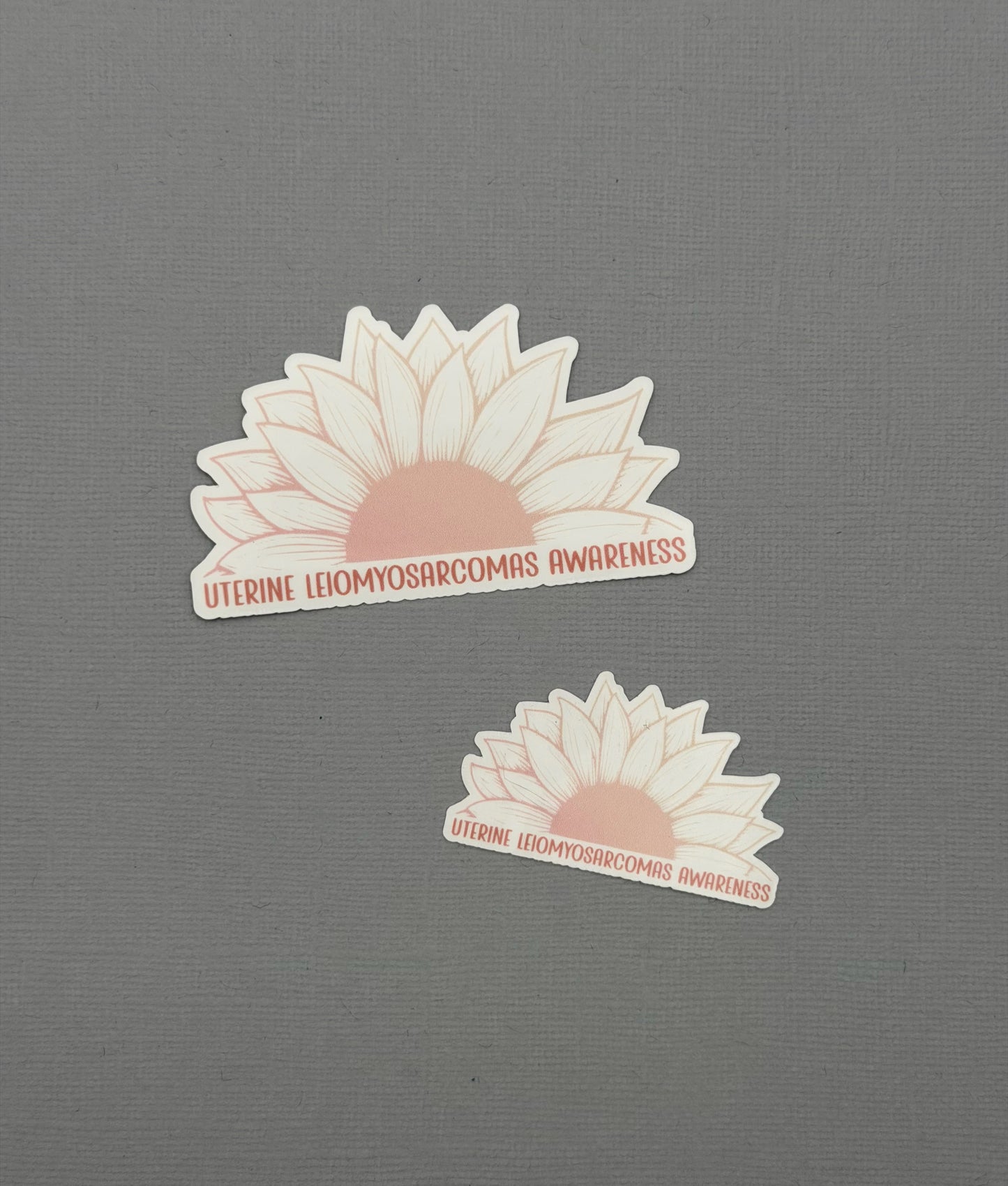 Uterine Leiomyosarcomas Awareness Sunflower Sticker or Magnet