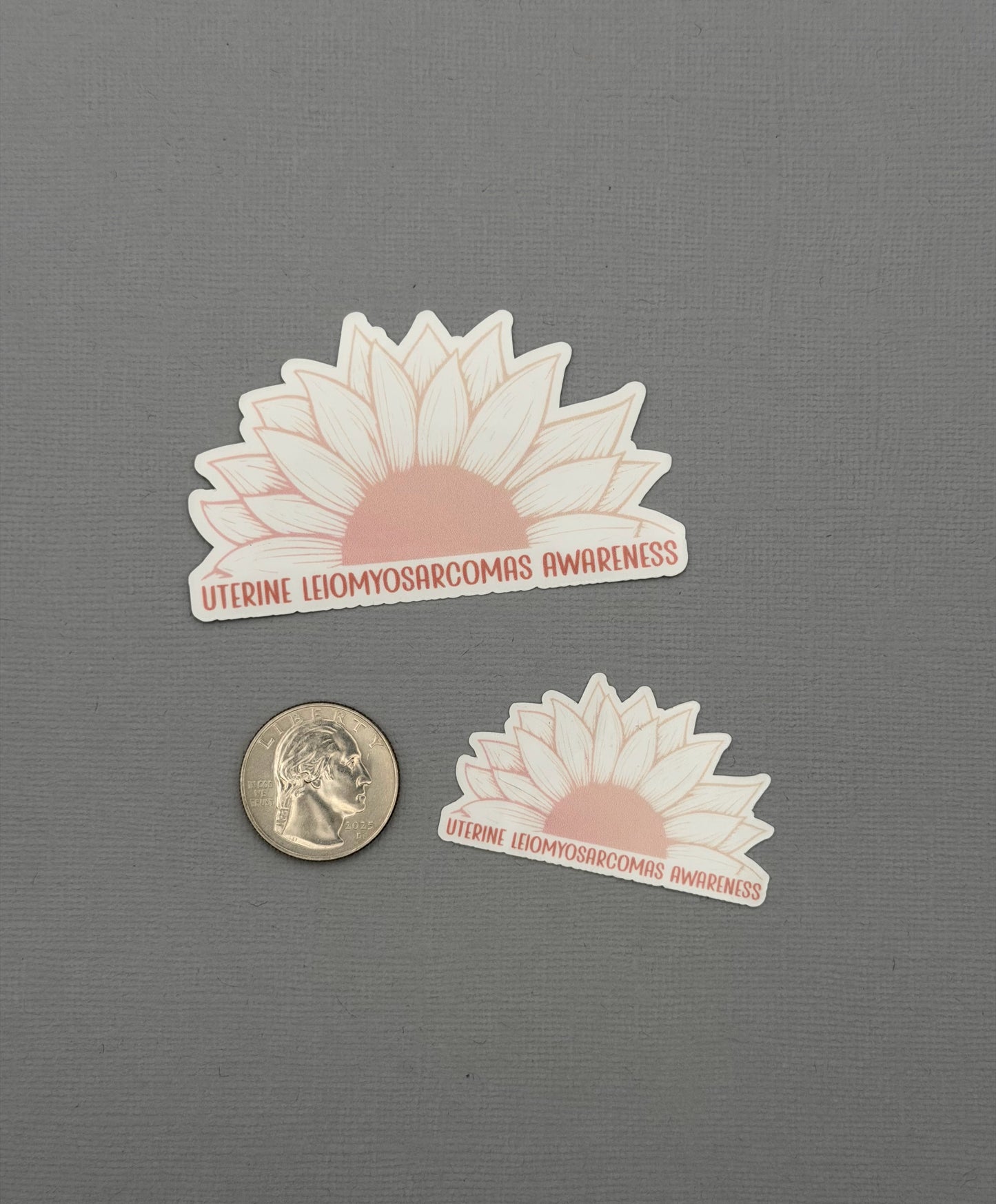 Uterine Leiomyosarcomas Awareness Sunflower Sticker or Magnet