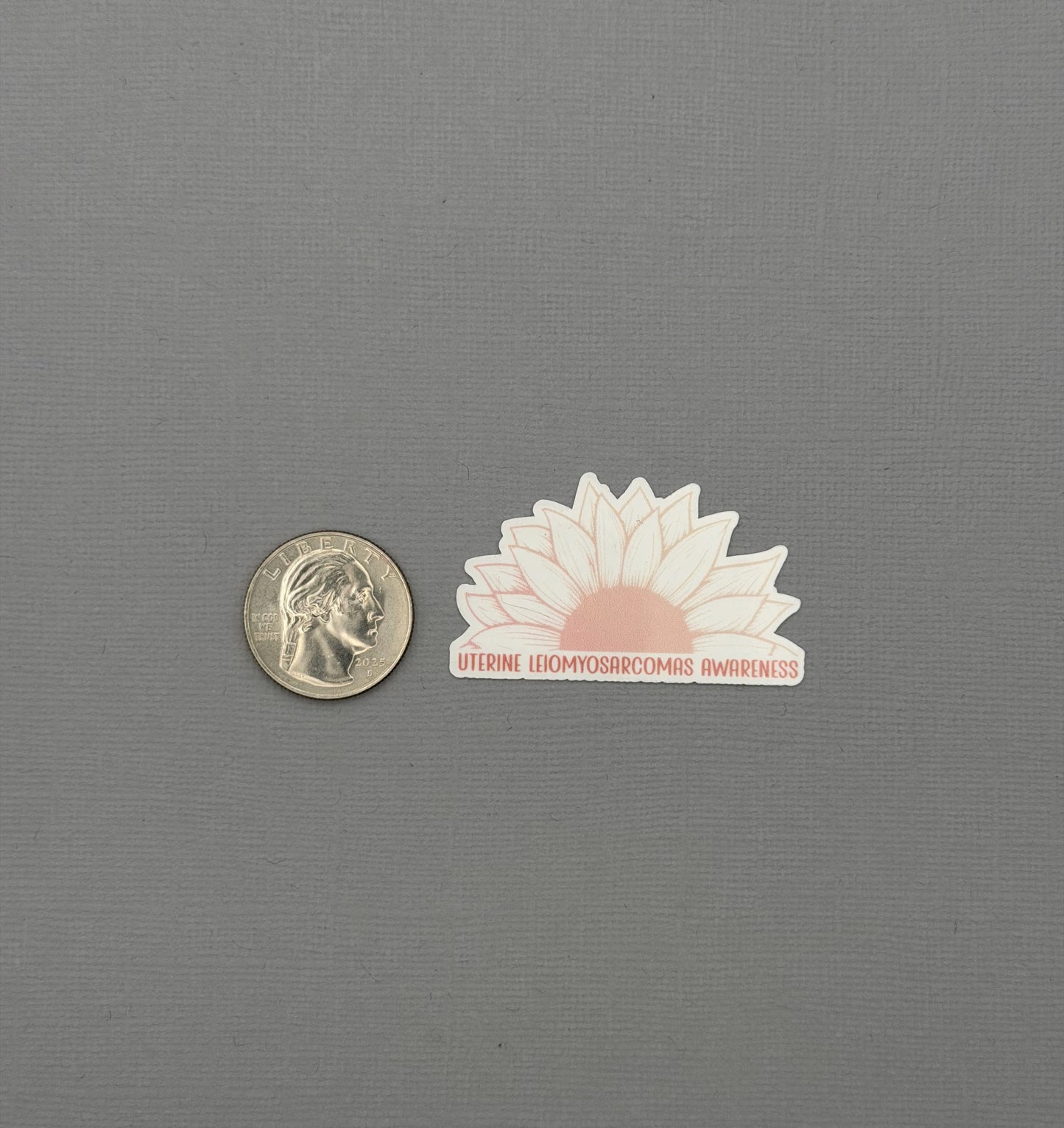 Uterine Leiomyosarcomas Awareness Sunflower Sticker or Magnet