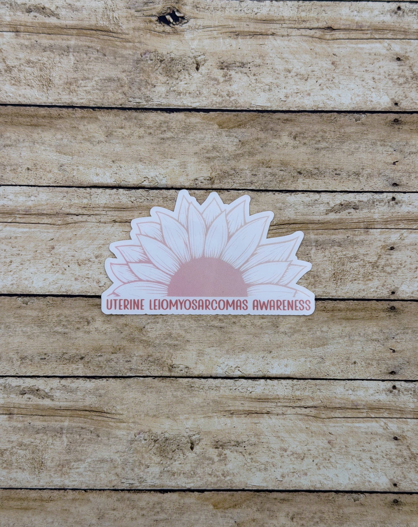 Uterine Leiomyosarcomas Awareness Sunflower Sticker or Magnet
