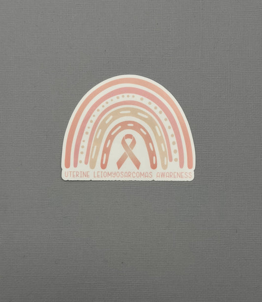 Uterine Leiomyosarcomas Awareness Rainbow Sticker or Magnet