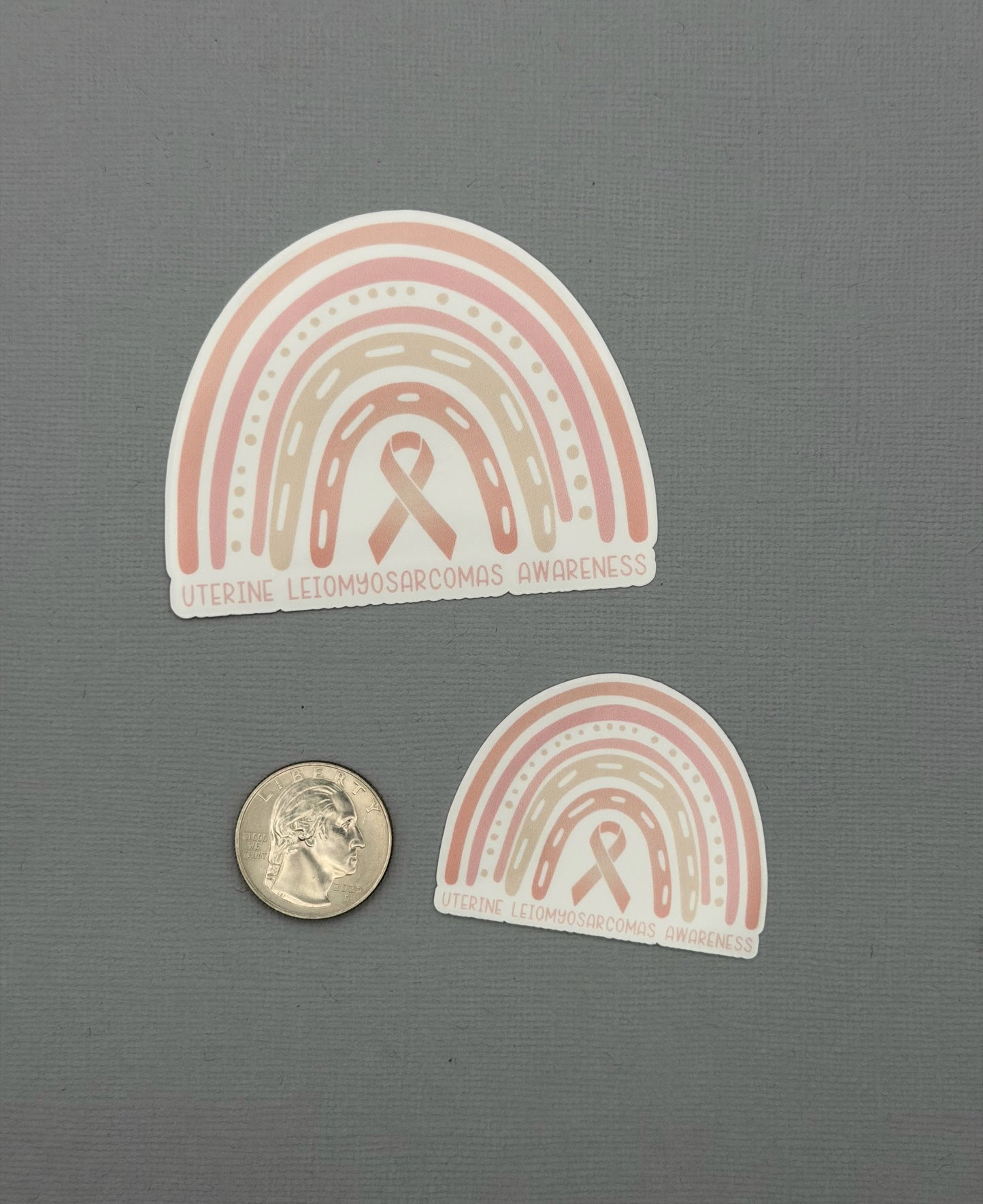 Uterine Leiomyosarcomas Awareness Rainbow Sticker or Magnet