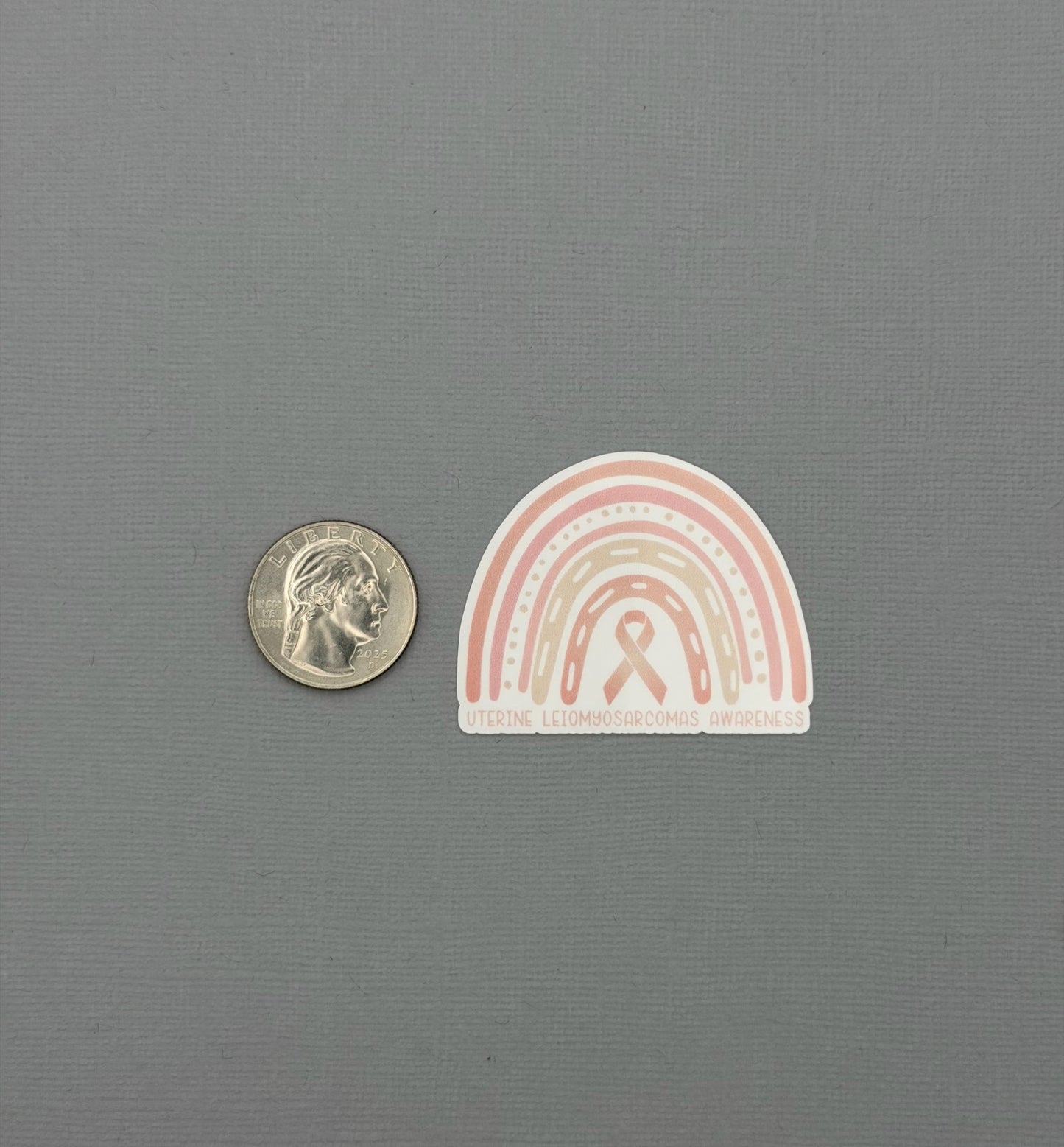 Uterine Leiomyosarcomas Awareness Rainbow Sticker or Magnet