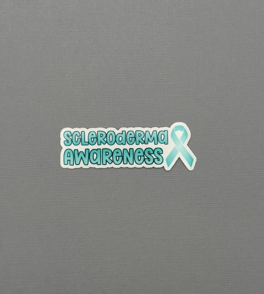 Scleroderma Awareness with Ribbon Sticker or Magnet