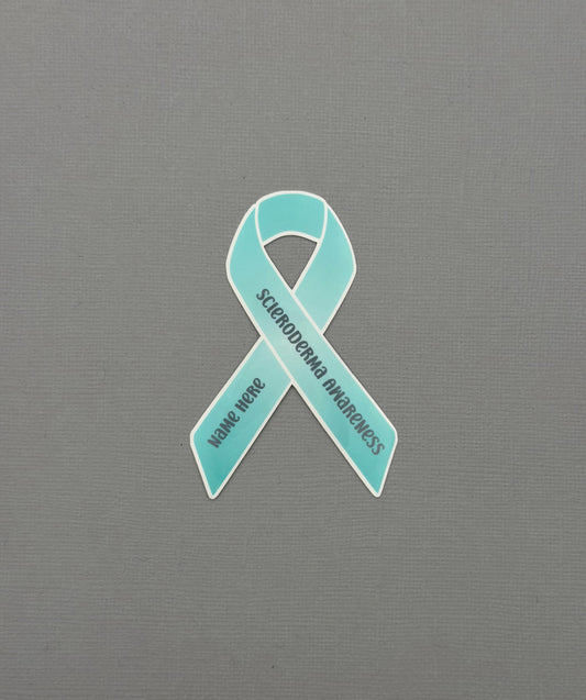 Scleroderma Awareness Custom Ribbon Sticker or Magnet