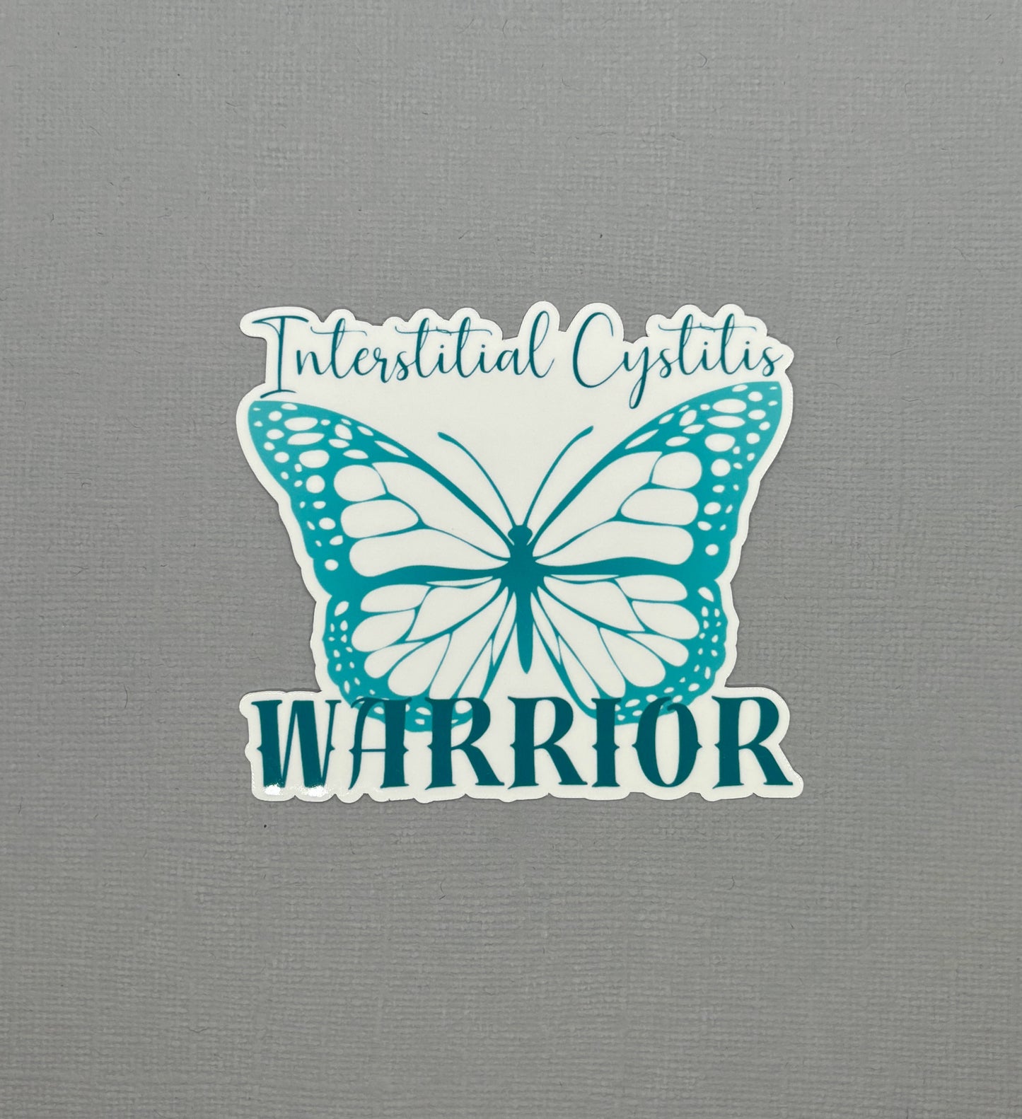 Interstitial Cystitis Warrior Butterfly Sticker