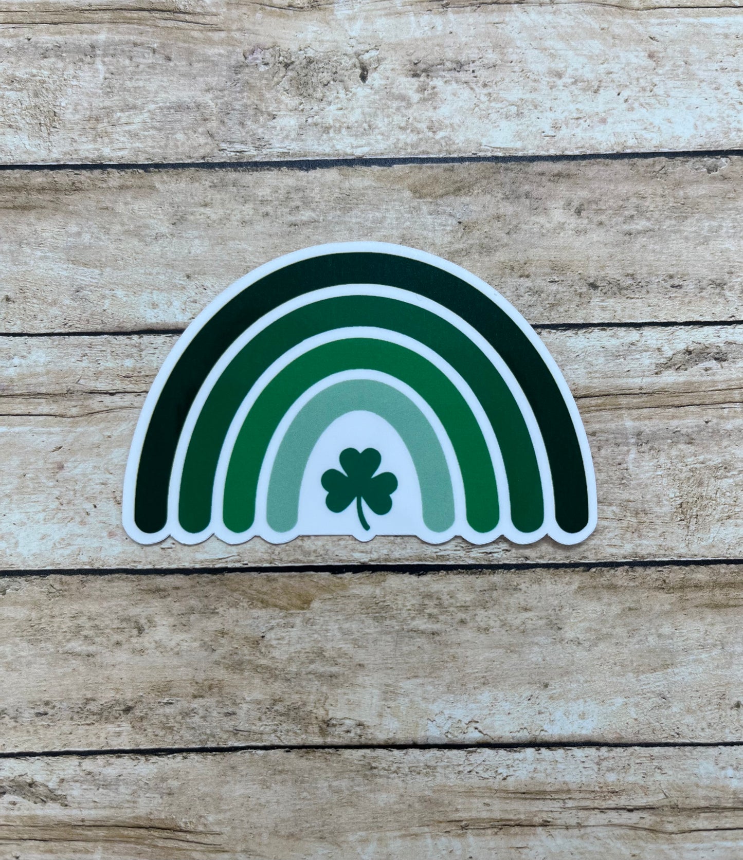 Irish Rainbow with Shamrock Sticker