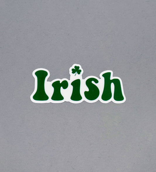 Irish with Shamrock Sticker