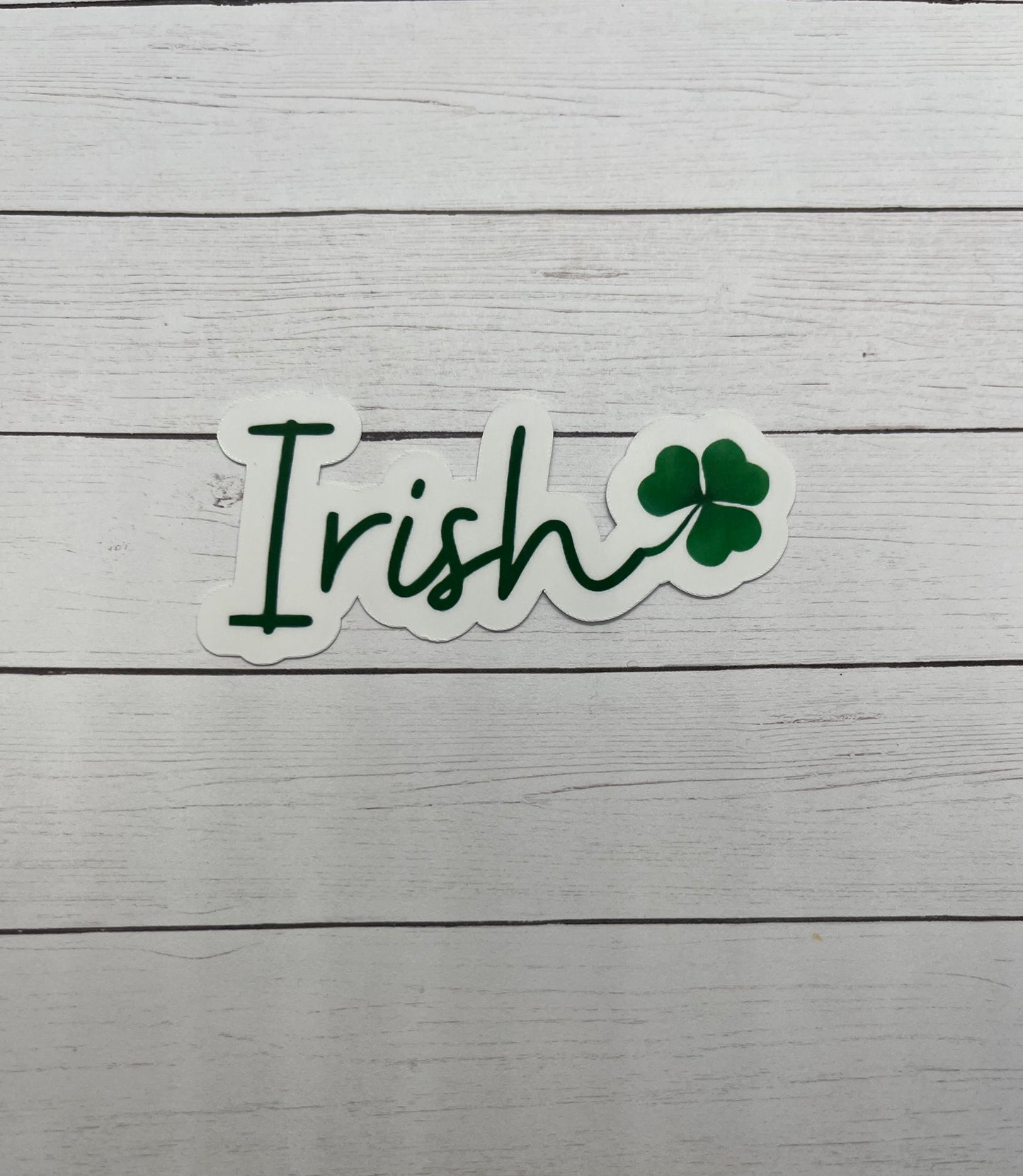 Irish with Shamrock Sticker