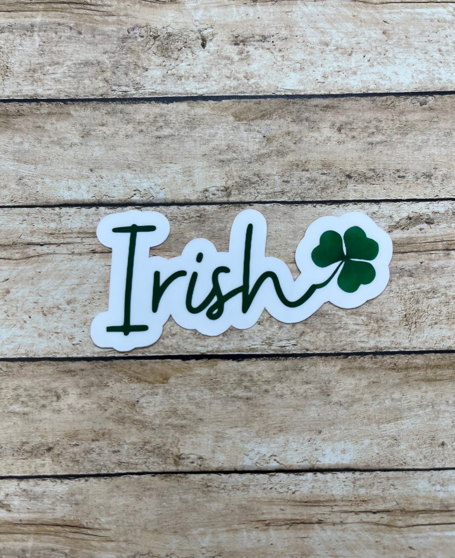 Irish with Shamrock Sticker