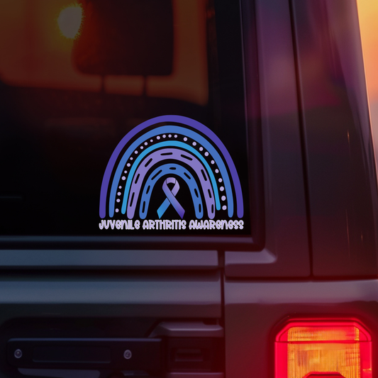 Juvenile Arthritis Awareness Rainbow Car Decal