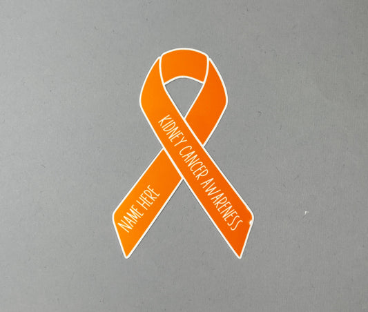 Kidney Cancer Awareness Custom Ribbon Sticker
