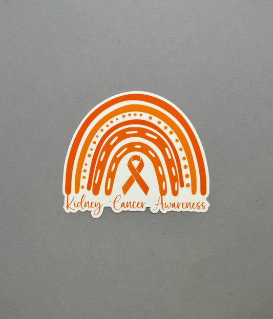 Kidney Cancer Awareness Rainbow Sticker
