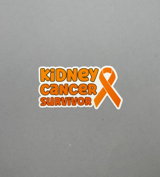 Kidney Cancer Survivor with Ribbon Sticker