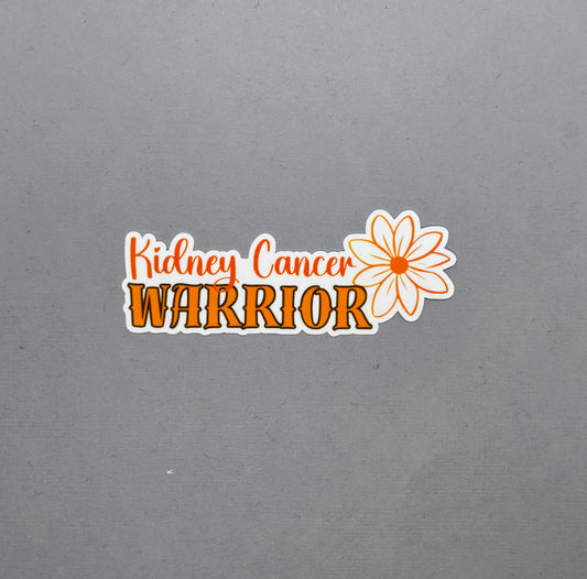Kidney Cancer Warrior Flower Sticker