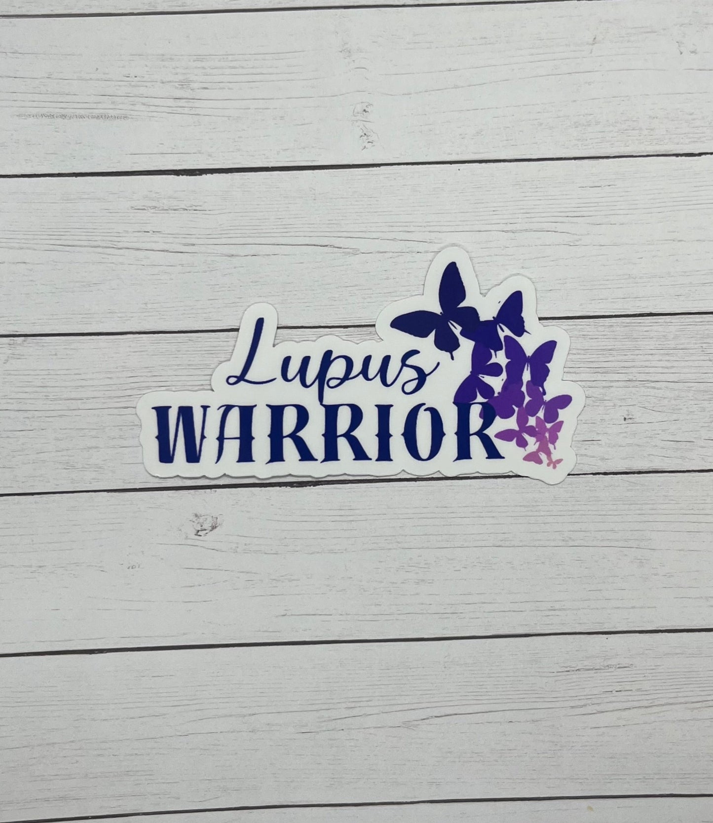 Lupus Warrior Purple Butterflies Sticker