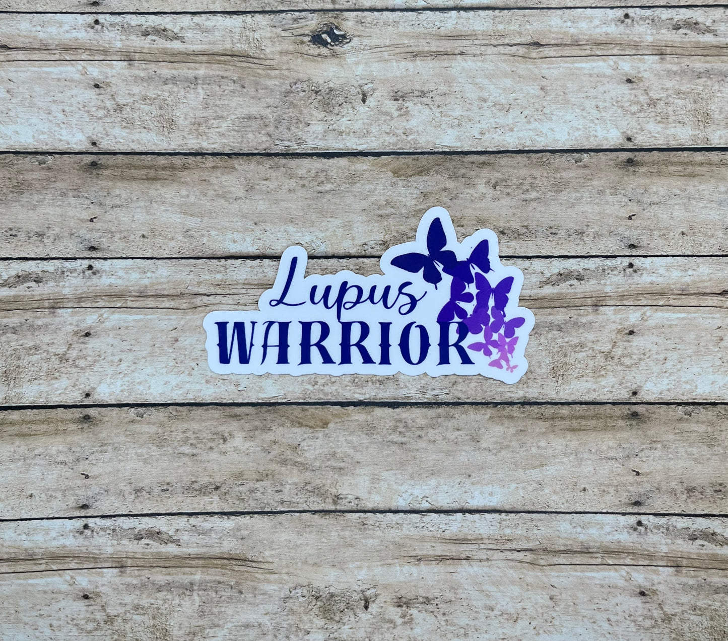 Lupus Warrior Purple Butterflies Sticker