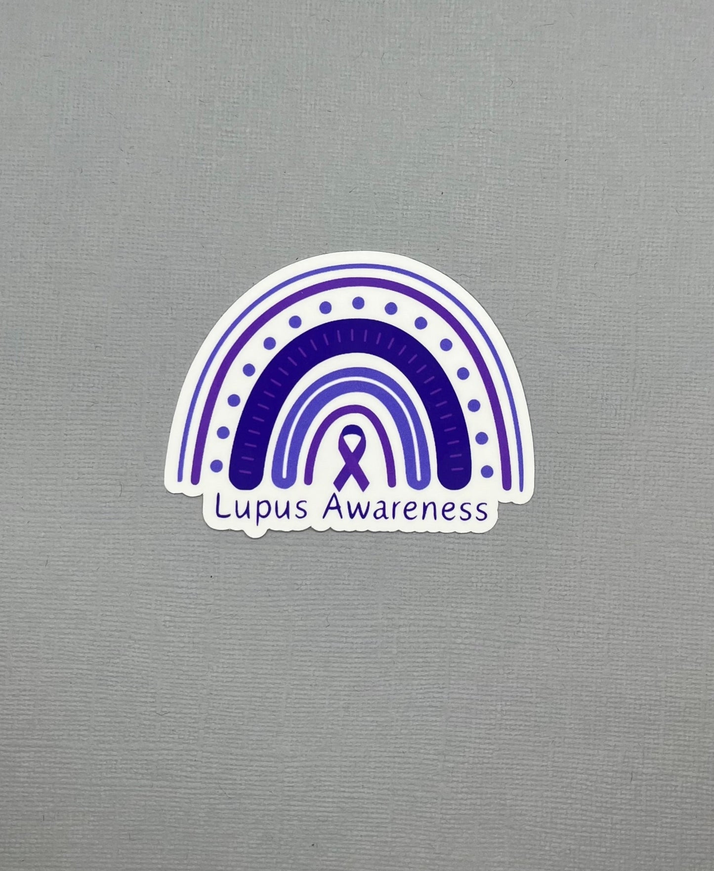 Lupus Awareness Purple Rainbow Sticker