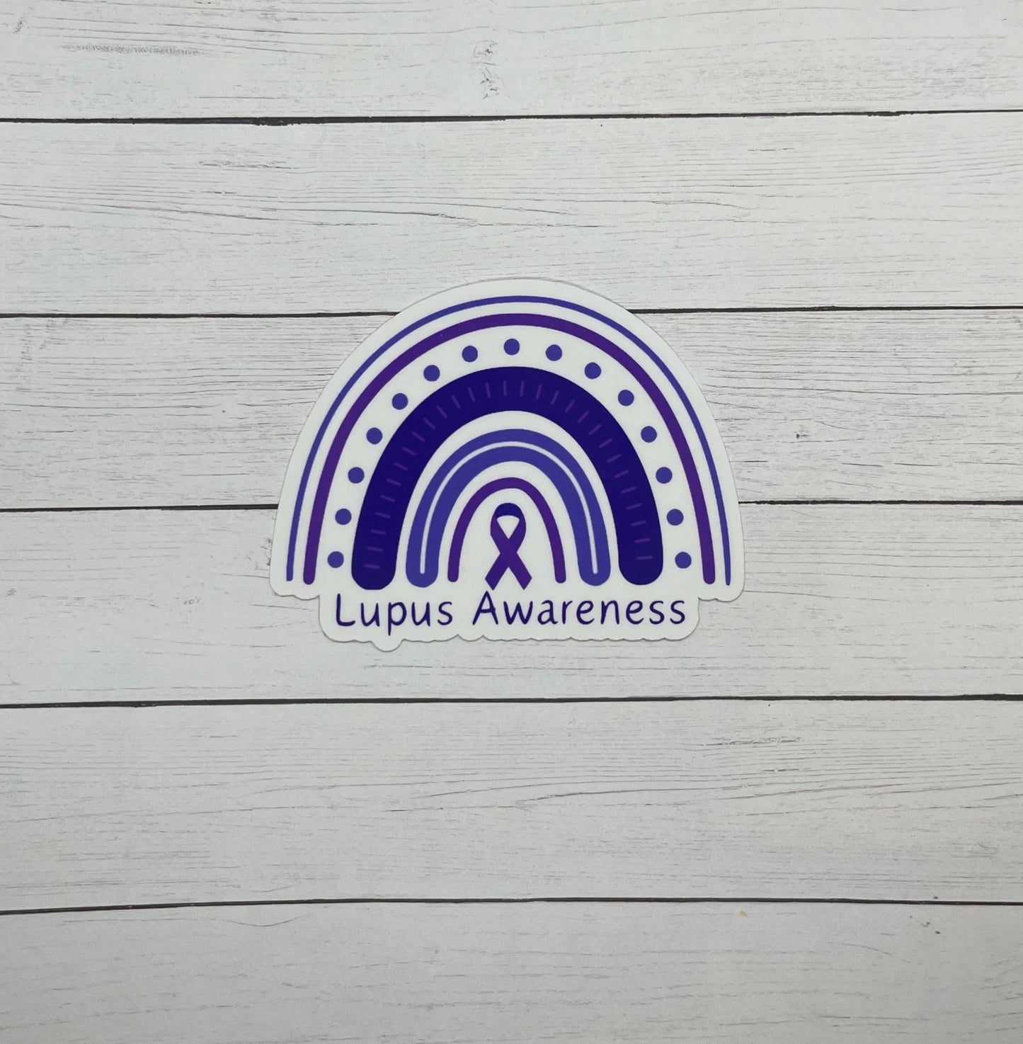 Lupus Awareness Purple Rainbow Sticker