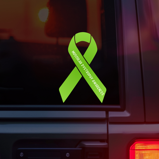 Muscular Dystrophy Awareness Ribbon Car Decal