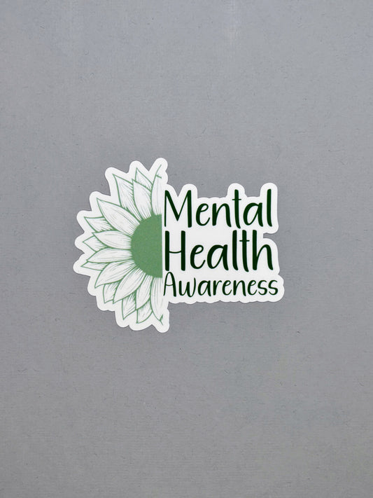 Mental Health Awareness Sunflower Sticker