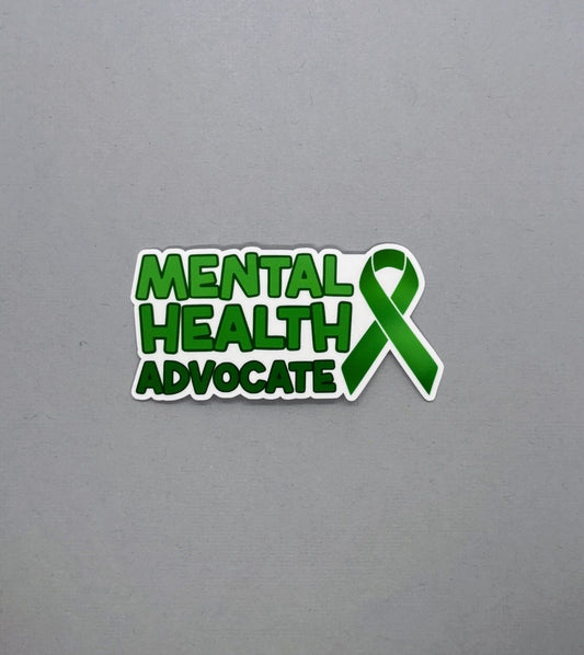 Mental Health Advocate with Ribbon Sticker