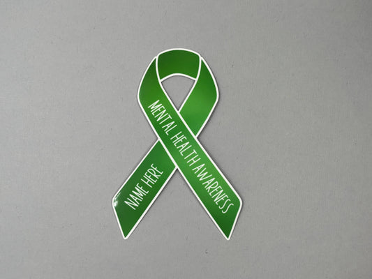 Mental Health Awareness Custom Ribbon Sticker