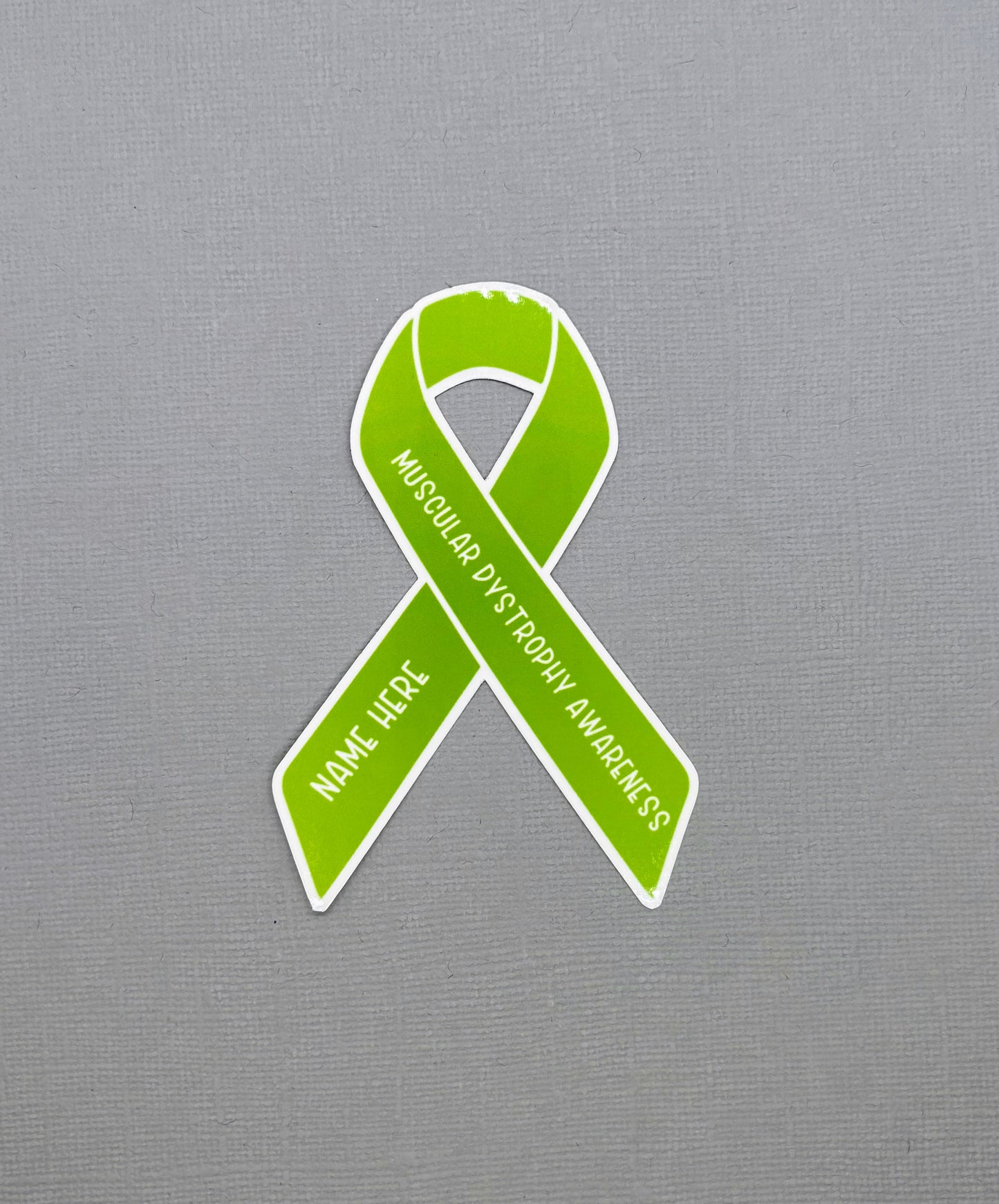 Muscular Dystrophy Awareness Custom Ribbon Sticker