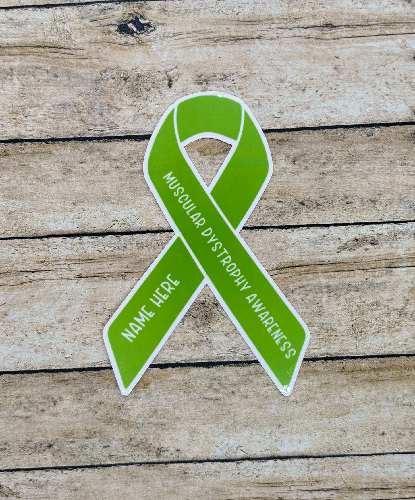 Muscular Dystrophy Awareness Custom Ribbon Sticker