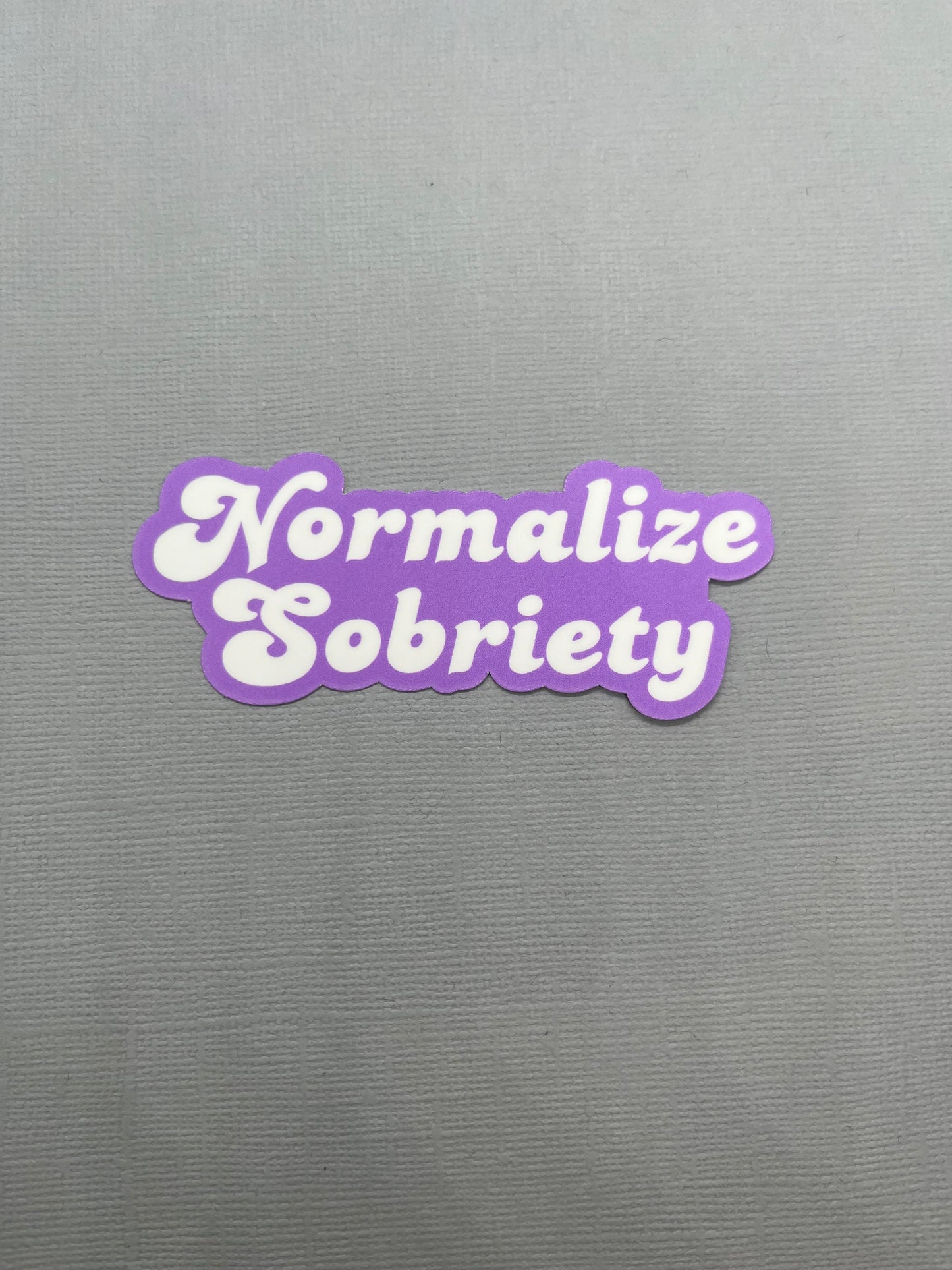 Normalize Sobriety Purple & White Sticker