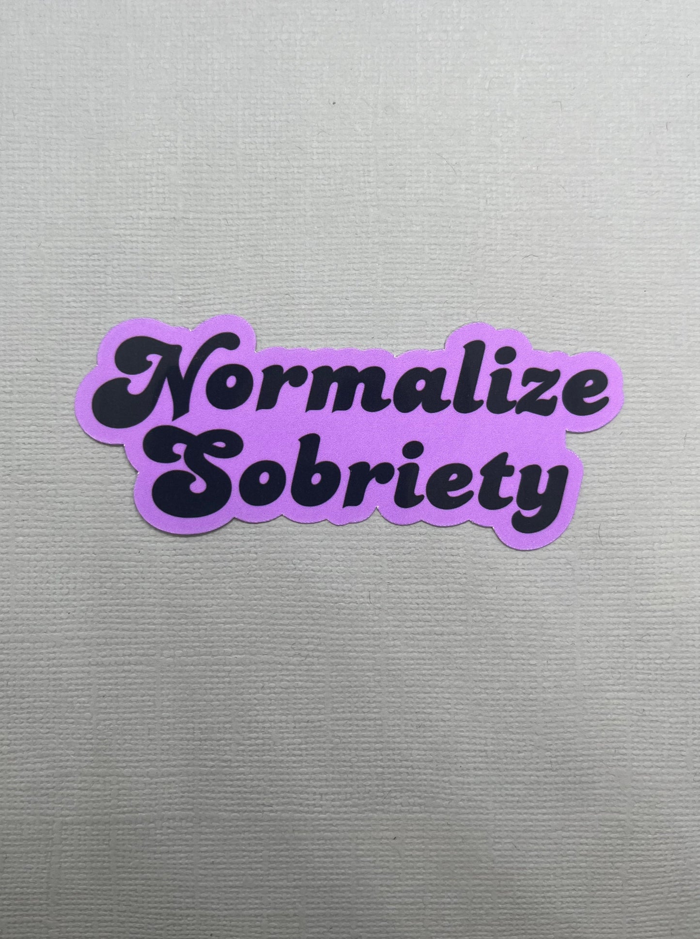 Normalize Sobriety Purple & Black Sticker