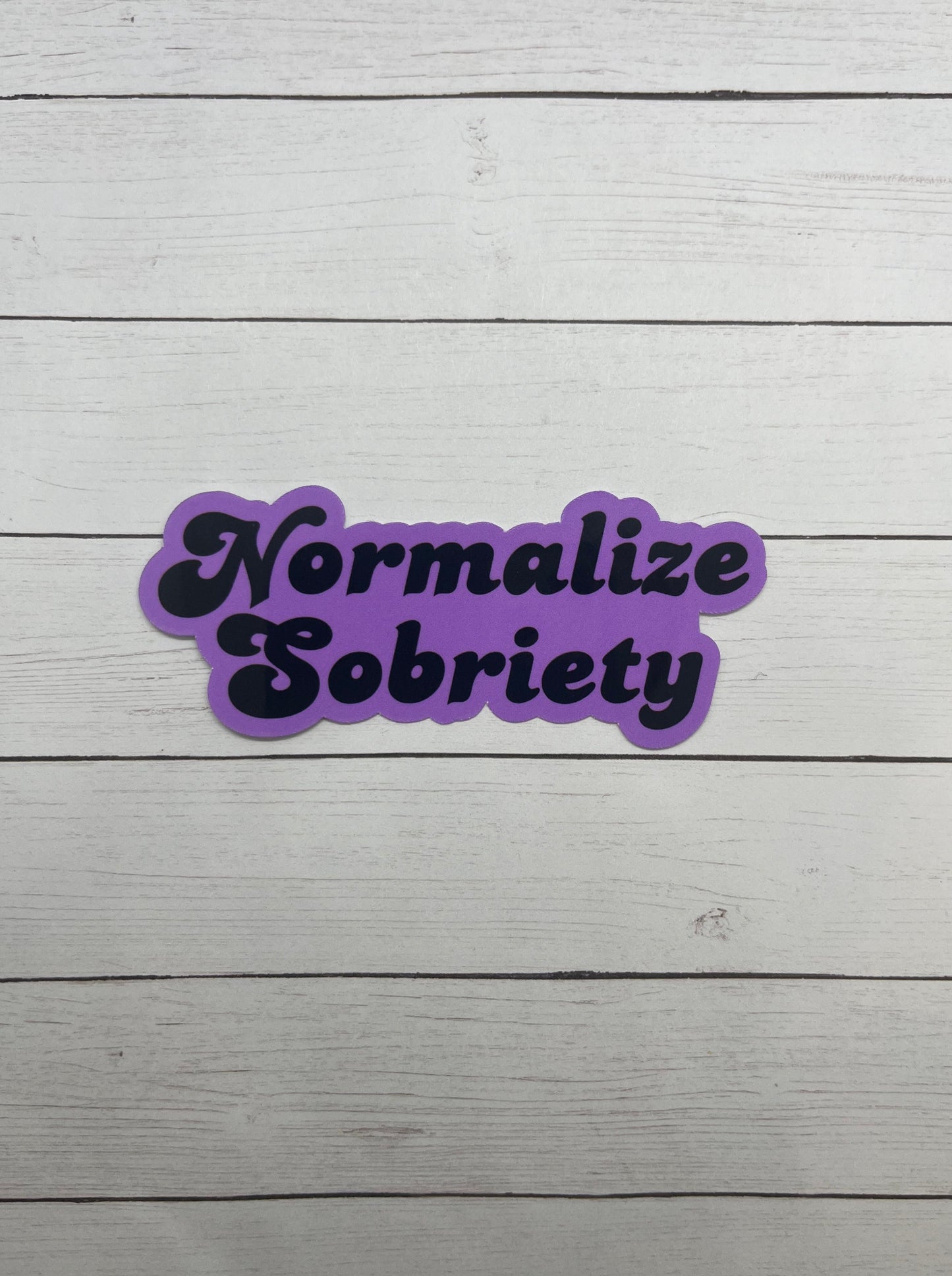 Normalize Sobriety Purple & Black Sticker