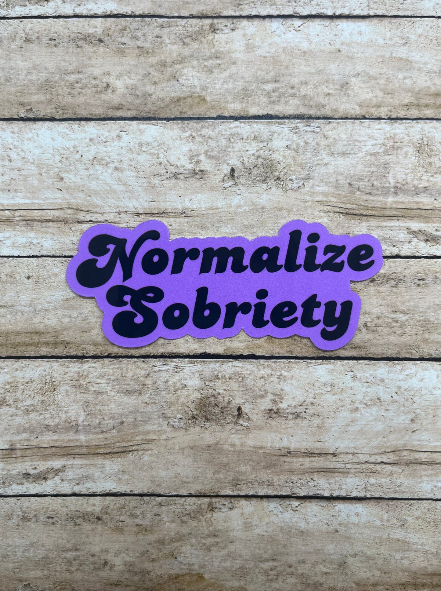 Normalize Sobriety Purple & Black Sticker