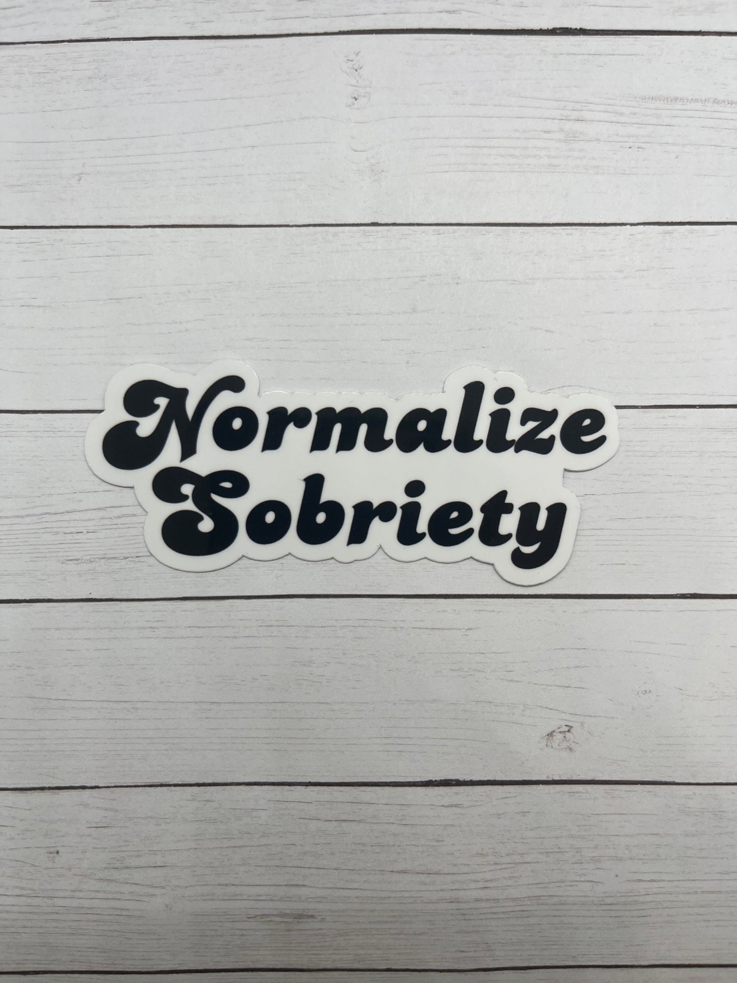 Normalize Sobriety White & Black Sticker