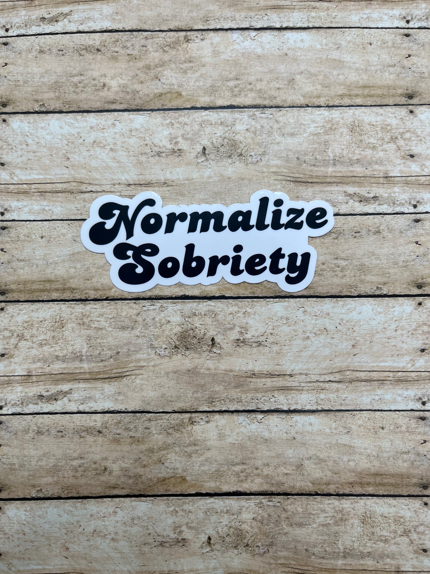 Normalize Sobriety White & Black Sticker