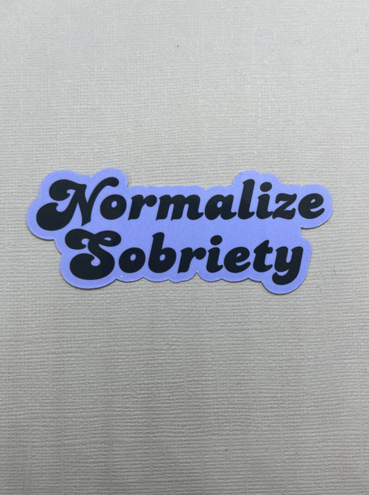 Normalize Sobriety Blue & Black Sticker