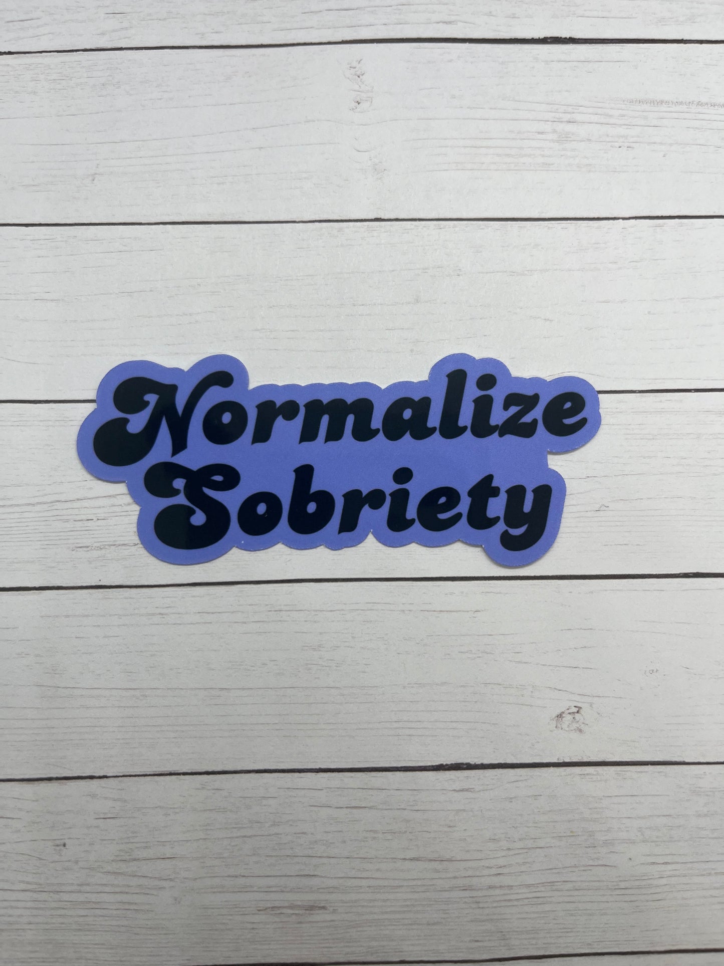 Normalize Sobriety Blue & Black Sticker