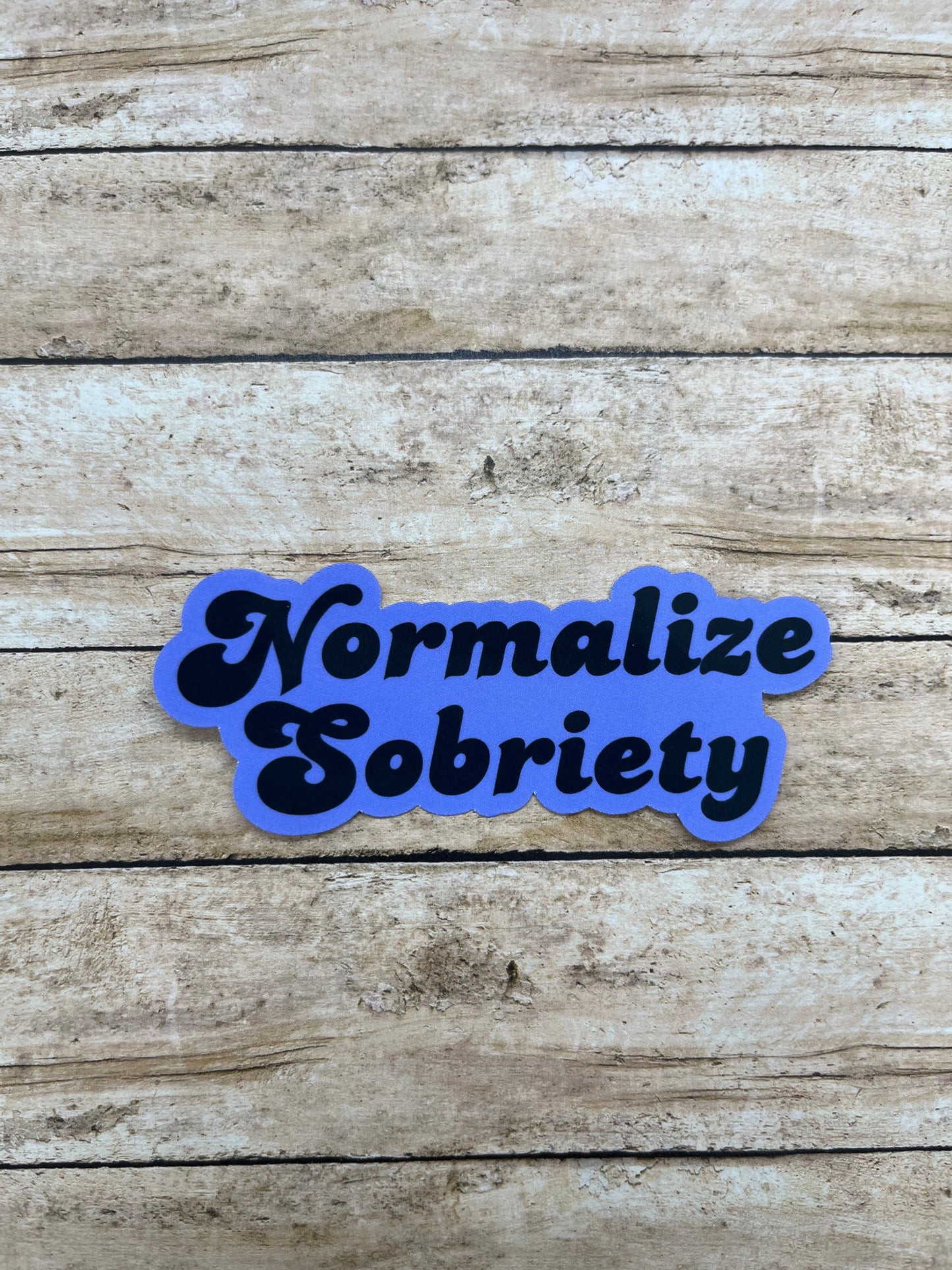 Normalize Sobriety Blue & Black Sticker