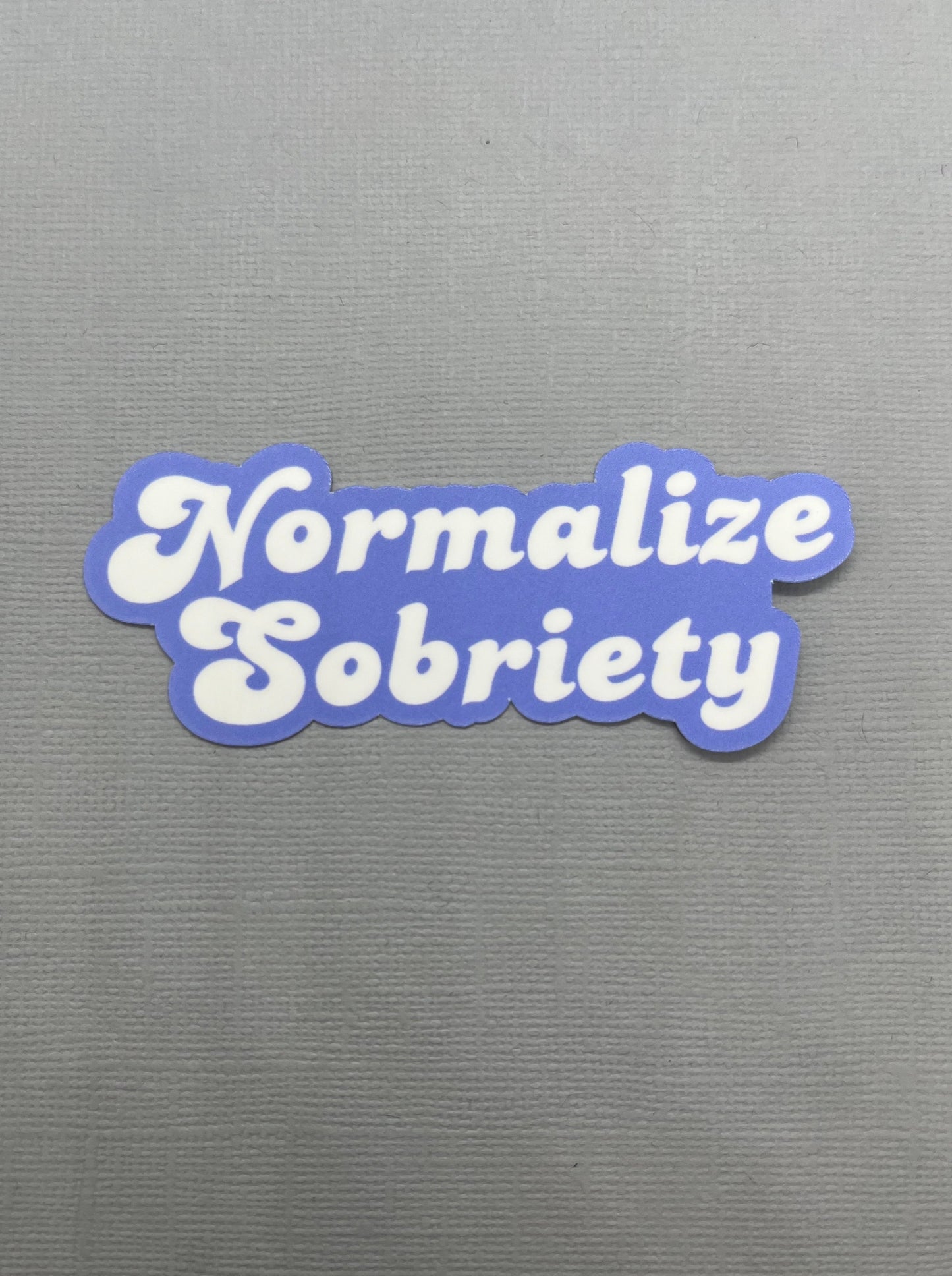 Normalize Sobriety Blue & White Sticker