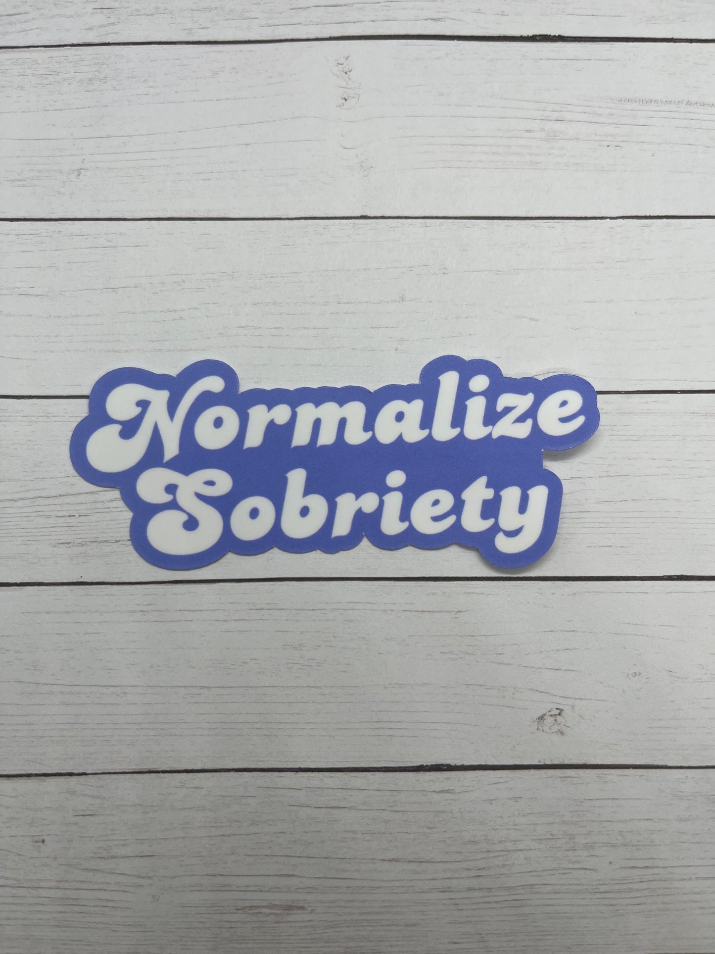 Normalize Sobriety Blue & White Sticker